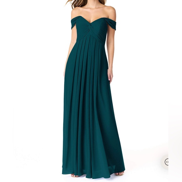 Azazie Kaitlynn Dress in Pine - Picture 4 of 4